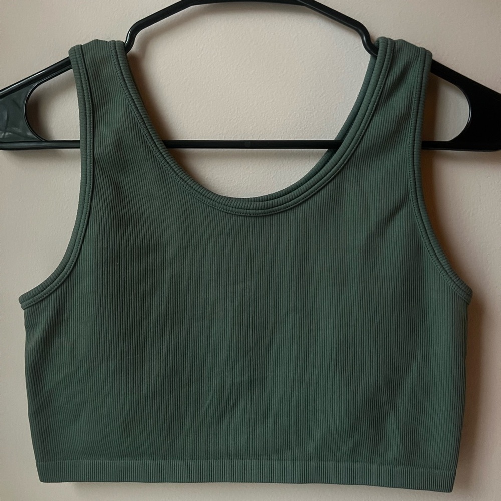 Aerie Olive Green Sport Bra Top